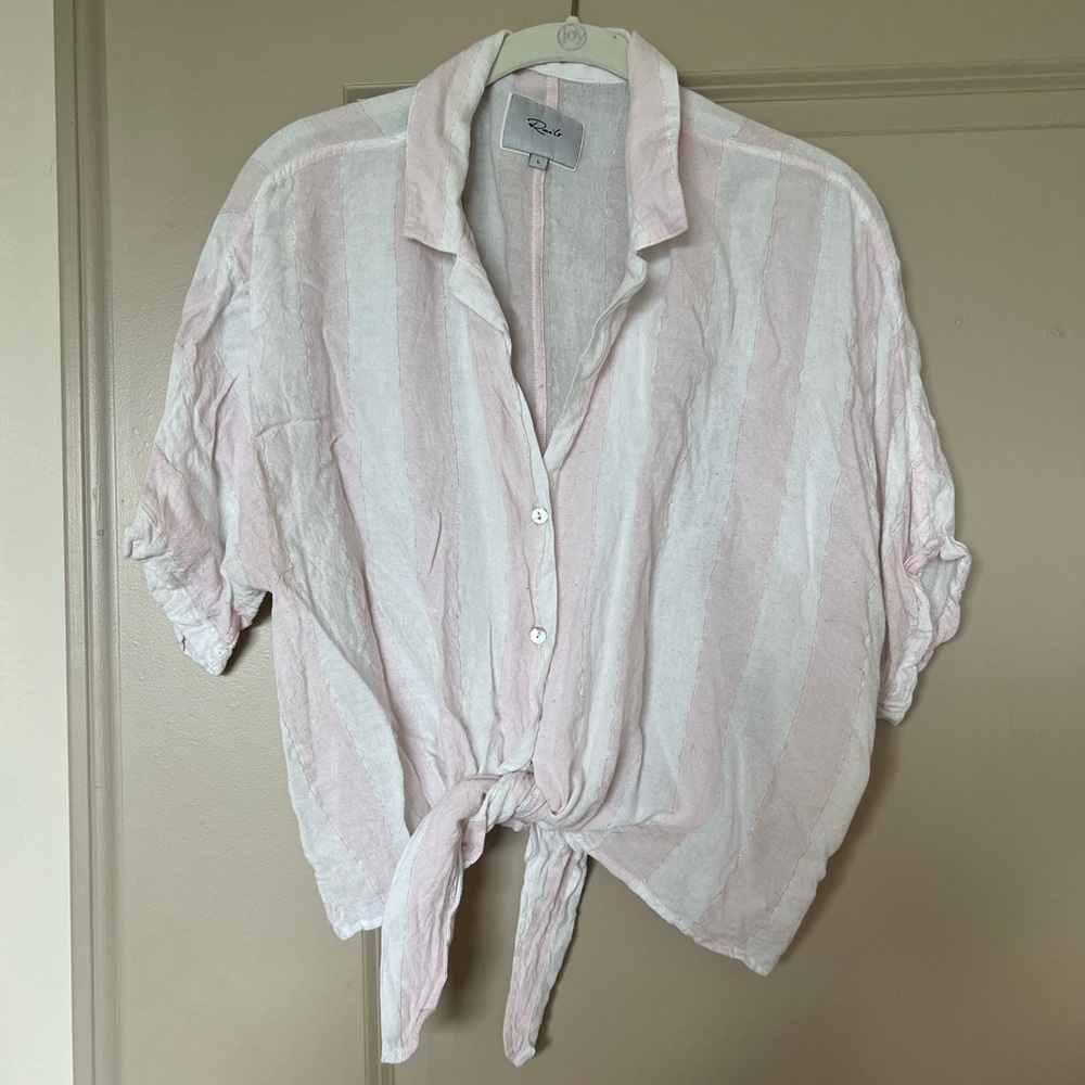 Rails Tie-Front Cropped Shirt